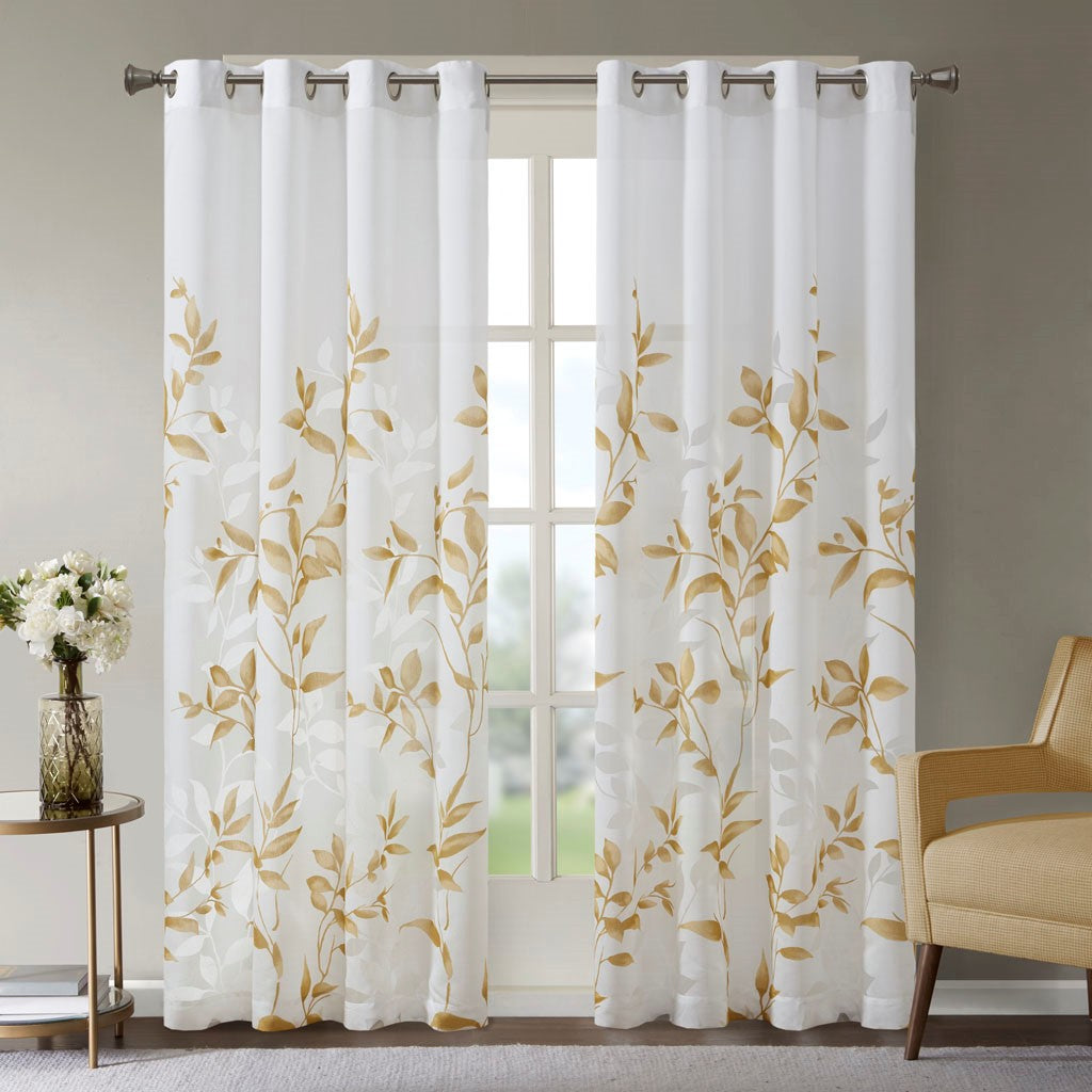 Burnout Printed Curtain Panel Only 1 Pc Panel