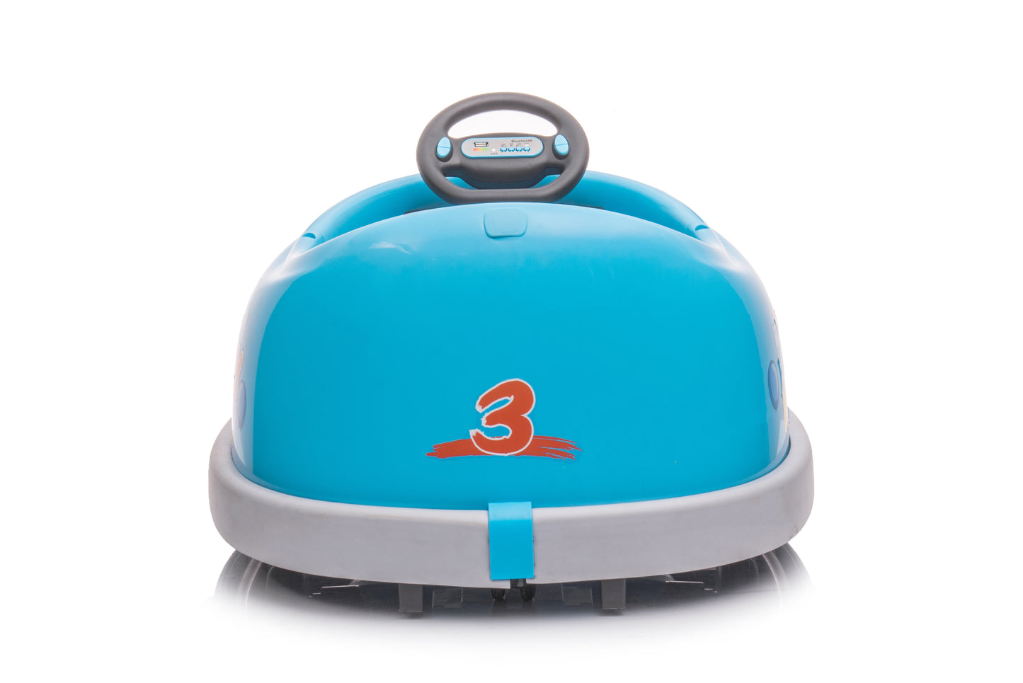 Bumper Car For Kids, 12v Dual Drive 1-6 Years Old Children's Electric Car With Pushrod Dinner Plate USB BT Music Rocking Horse Mode Anti-Collision Bumper Ride On Car