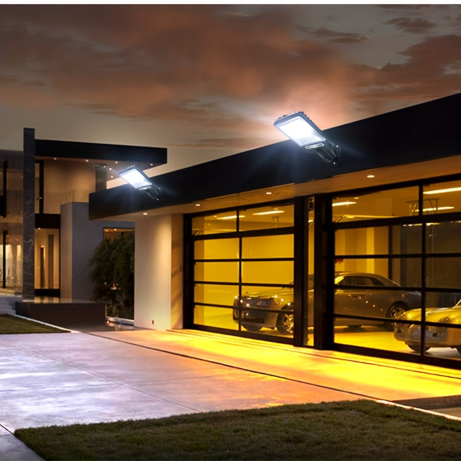 Solar Powered Motion Sensor Outdoor Garden Light With 108 COB LED Lights