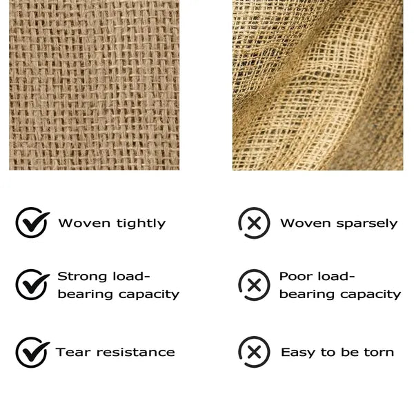 5PC 17inch*59inch Jute Sandbags 300g With Ties, Plant Protection Bags, Biodegradable And Eco-friendly Materials, Provide Protection From Cold, Sun, And Wind, And Secure Roots And Protect Seedlings.
