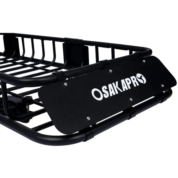 Rooftop Cargo Carrier Basket Motoring Roof Rack,Top Mount Roof Rack 64' Black Steel