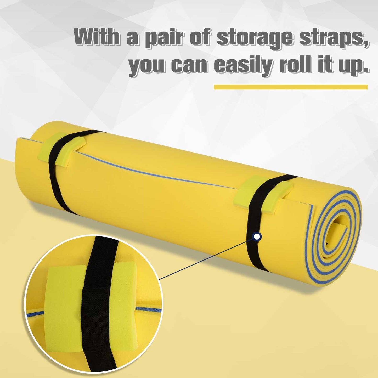 Floating Water Mat Float Pad Used In Lake Pool Water Beach Sea Ocean Yellow