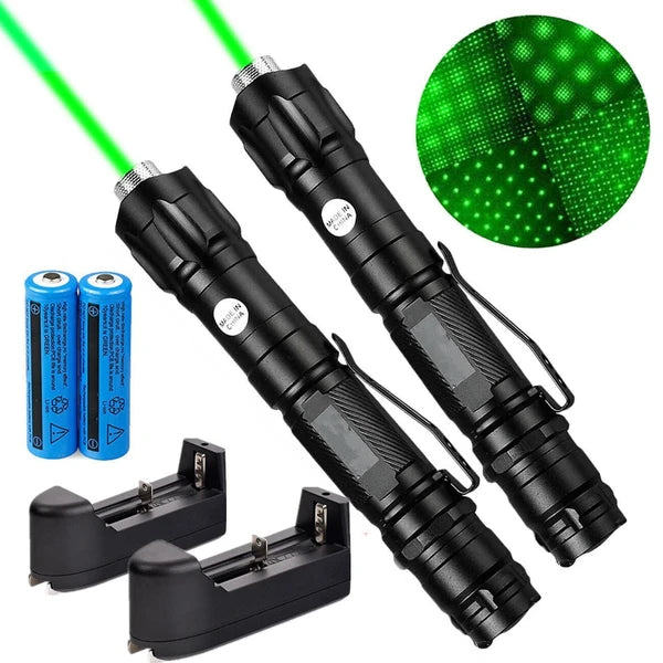 Green Laser Pointer Pen Astronomy Star Visible Beam Lazer&Battery&Charger