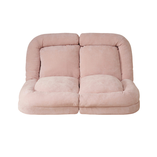 Convertible Fold-Out Single Sofa Bed,Pink,the Left Part Of The Complete Product.