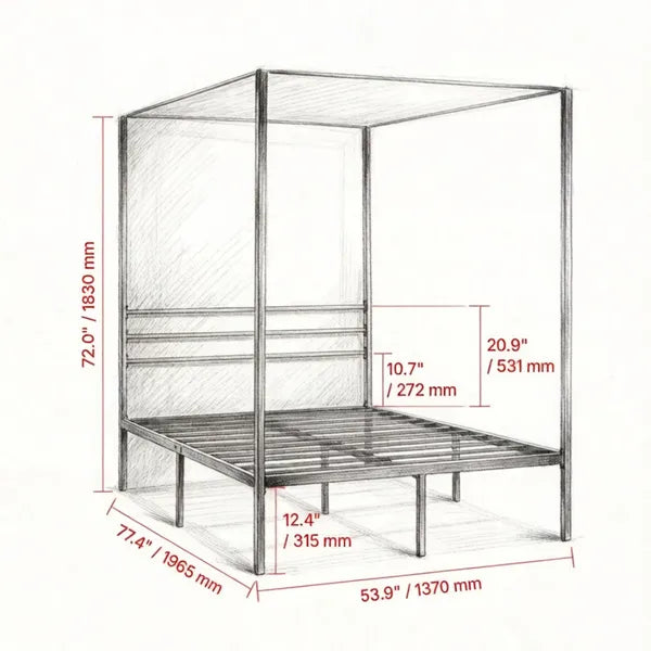Canopy Bed Frame Only Bed Frame