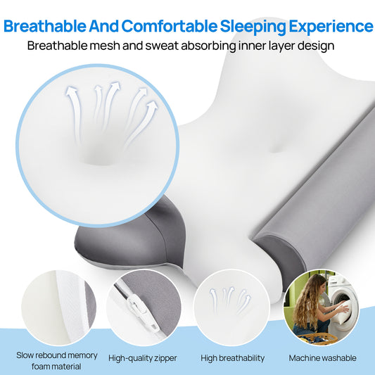 Cervical Neck Pillow, Cooling Ergonomic Memory Foam Pillows