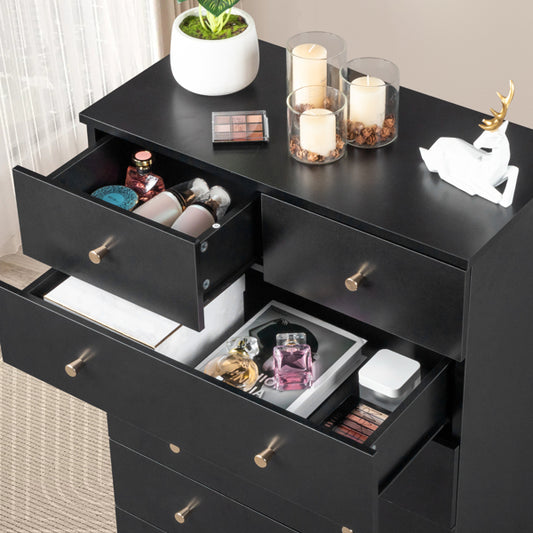 5-layer 6-drawer Filing Cabinet   Storage Cabinet   Storage Unit - Black