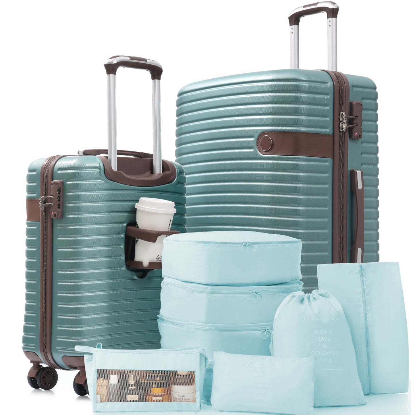 Hardshell Luggage Set With TSA Lock, 360 Spinner Wheels, Lightweight Durable Travel Suitcases For Women Men Carry-On & Check-In