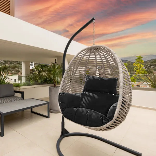 Egg Chair Cushion Hanging Basket Seat Cushion Thicken Soft Egg Swing Chair Pad Hanging Egg Chair Cushion With Headrest