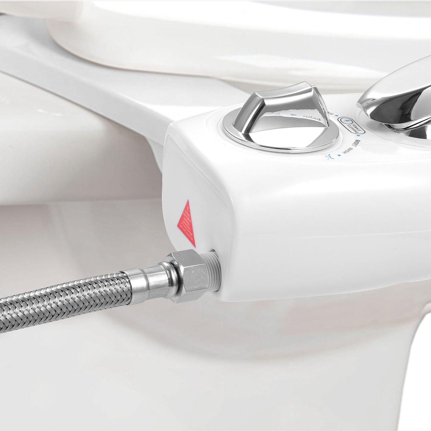 Cold Water Spray Bidet For Home Renovation Self-Cleaning Dual Nozzle Bidet Feminine Wash Non Electric Mechanical Toilet Seat Cover