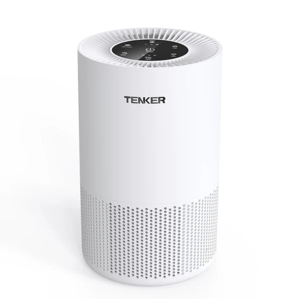 TENKER AP-6980 Air Purifier White US 1300ft² Large Rooms H13 Heap 3-Stage Filtration 3 Speeds 3 Timer W/Light Air Cleaner Machine
