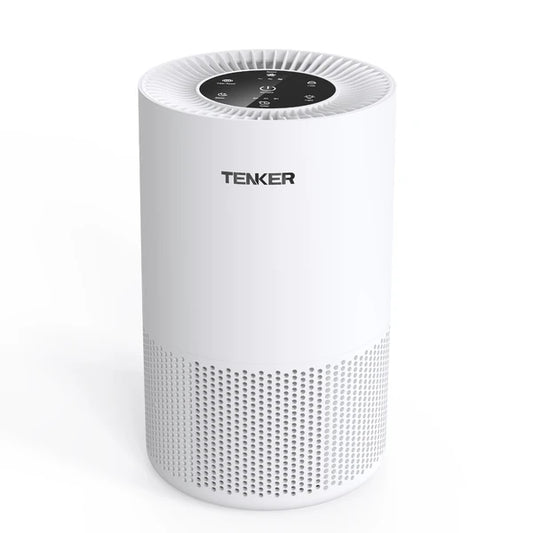 TENKER AP-6980 Air Purifier White US 1300ft² Large Rooms H13 Heap 3-Stage Filtration 3 Speeds 3 Timer W/Light Air Cleaner Machine