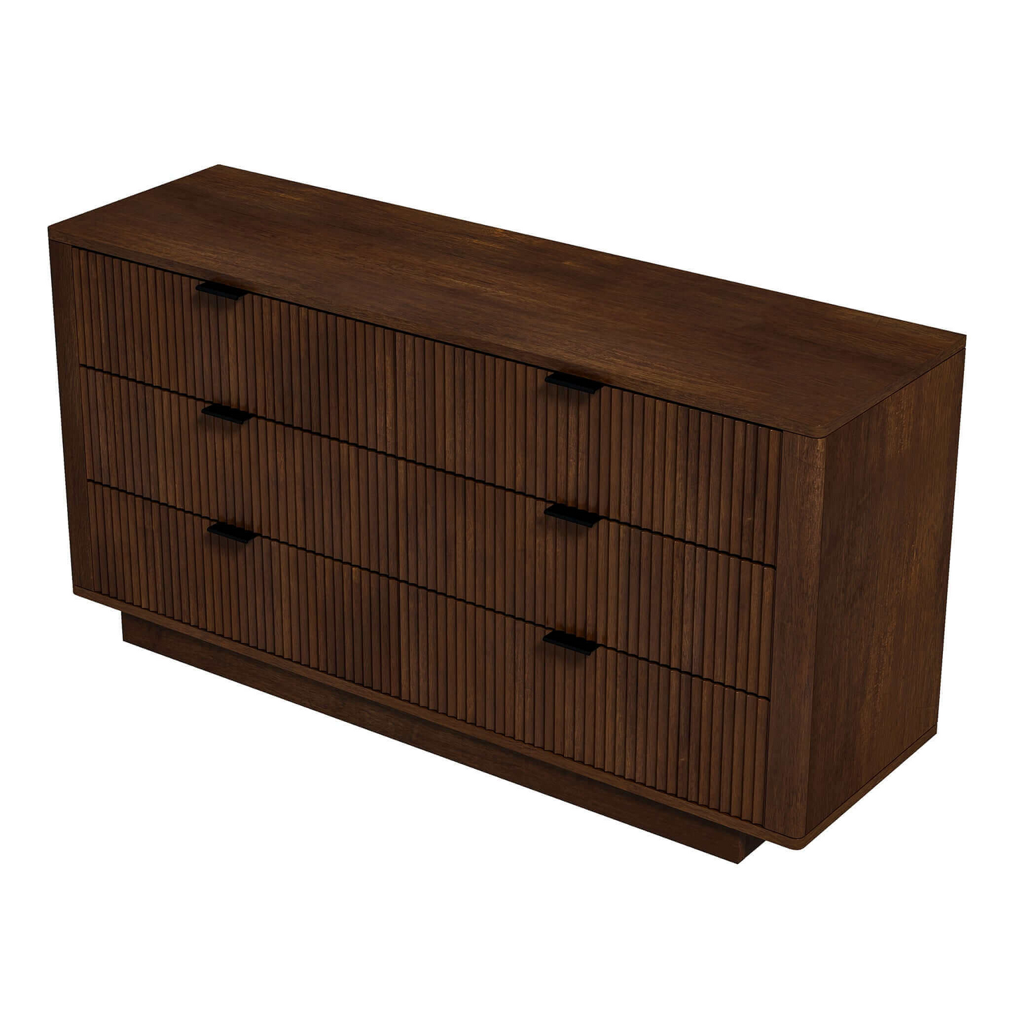 Lola Mid Century Modern Walnut Dresser With 6 Drawers,TV Stand For Living Room, Dresser For Bedroom Chest Of Dresser, Storage Organizers Units, Nightstand For Bed