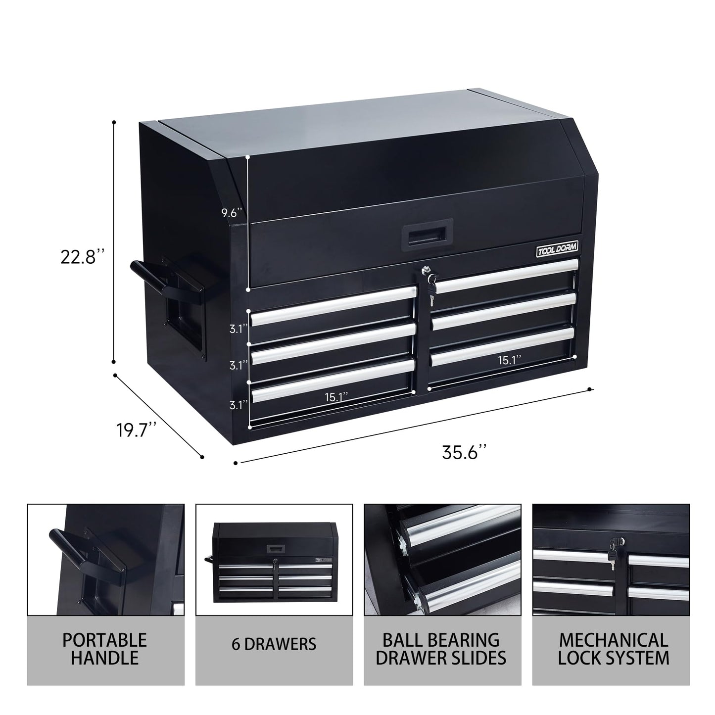Only For Shipping On Waybill 36-inch 6-drawer Tool Cabinet Stackable  TC3606