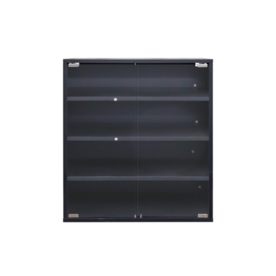 Shoe Box With RGB LED Light, Wooden Stackable Shoe Storage Box With Glass Door, Shoe Storage Bin Shoe Display Case For Sneakers  4 Tier-1