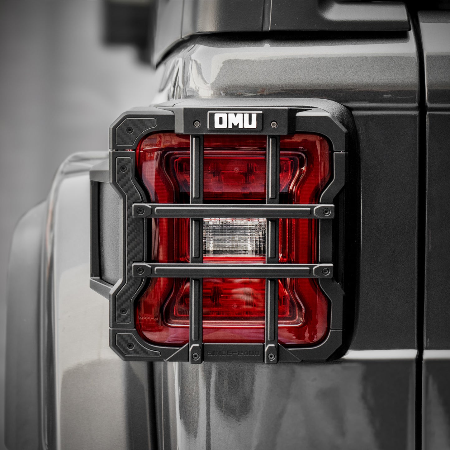 OMU Genesis Series Aluminum Tail Light Cover For 2026 Je-ep Wrangler Rubicon-X Only