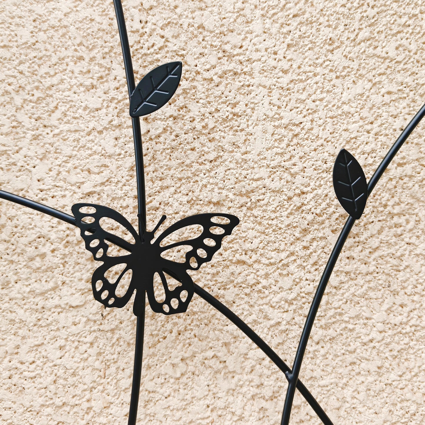4 Pack Metal Garden Trellis 86.7  X 19.7  Rustproof Trellis For Climbing Plants Outdoor Flower Support Butterfly Deco Black