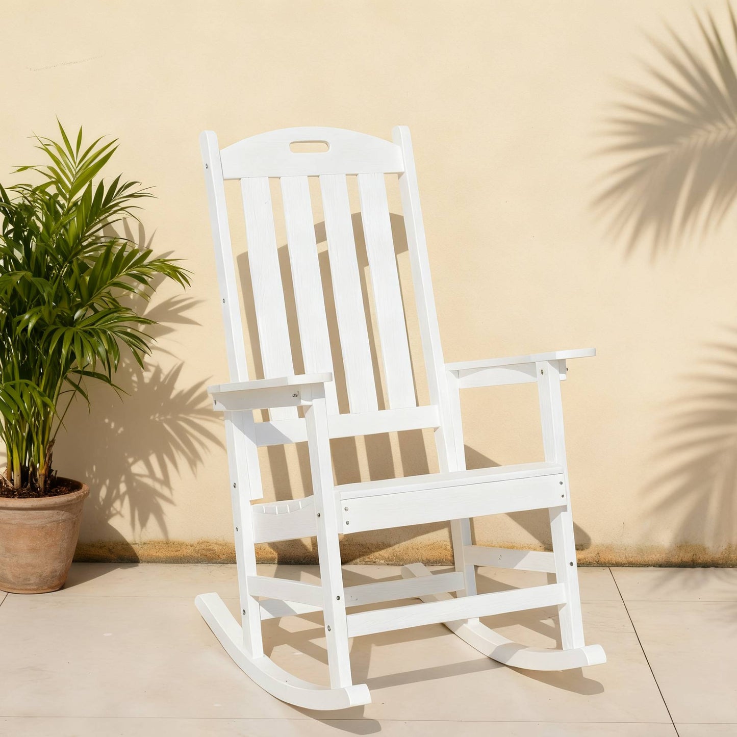 All-Season Rocking Chair For Patio Leisure & Outdoor Lounge Area Relaxation Moments,HIPS Material