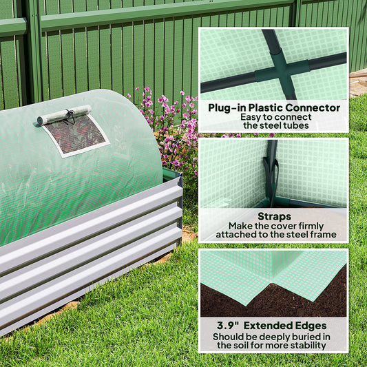 Mini Greenhouse With 5 Mesh Windows, Portable Plant Hot House With PE Cover And Steel Plants Suitable For Cultivation In Various Settings