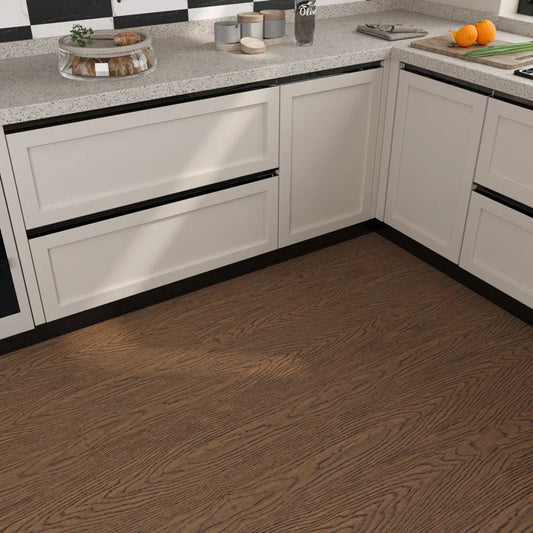 JEEDESON 40.15 Inches Long X 5.11 Inches Wide X 0.6 Inches Thick Walnut-colored Prefinished Solid Bamboo Flooring, Tongue And Groove Connection, 20 Sq Ft Per Box,14 Pieces