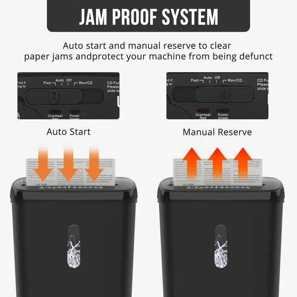 10-Sheet Strip Cut Paper Shredder, P-2 Security Level With 3.17-Gallon Basket, CD & Credit Card Shredder - Durable & Fast - Jam Proof System -ETL Certified Home Office Shredders - FBAShipping