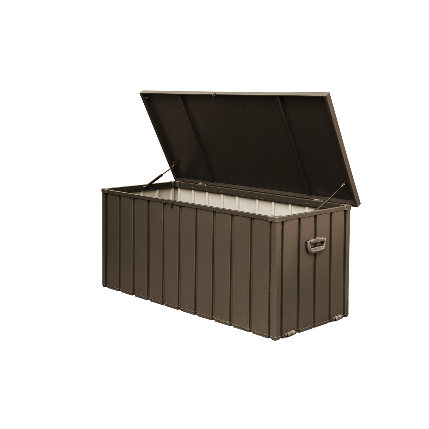 150 Gallon Outdoor Storage Deck Box Waterproof, Large Patio Storage Bin For Outside Cushions, Throw Pillows, Garden Tools, Lockable, Resin Bottom  Dark Brown