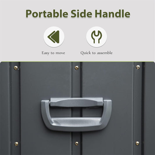 1 0 0 Gallon Outdoor Storage Deck Box Waterproof, Large Patio Storage Bin For Outside Cushions, Throw Pillows, Garden Tools, Lockable  Dark Gray