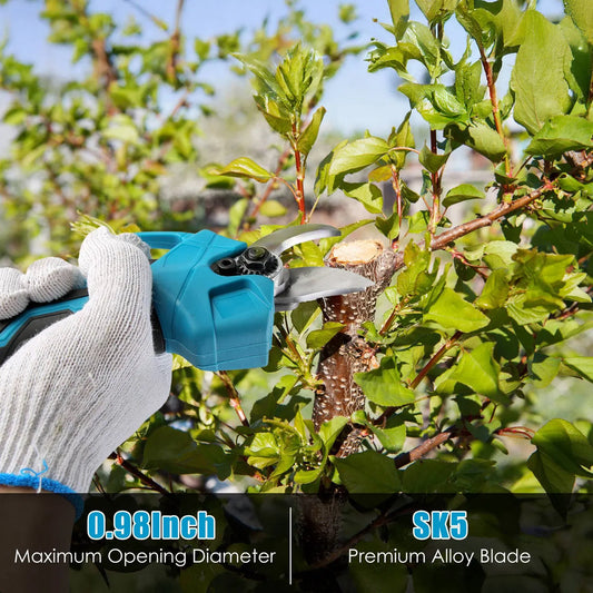 2-In-1 Electric Pruning Shear With Extension Pole 21V 4.0Ah Batteries Powered Cordless Pruner Reach 13FT High 0.98in Cutting Diameter For Tree Trimming