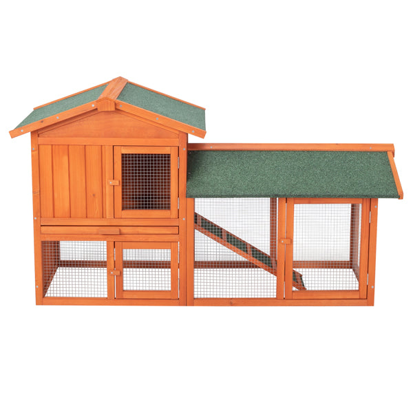61inch Wooden Chicken Coop Hen House Rabbit Wood Hutch Poultry Cage Habitat