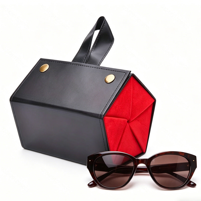 5in1 Sunglasses Travel Case Organizer Hangable, Eyeglasses Foldable Storage Organizer