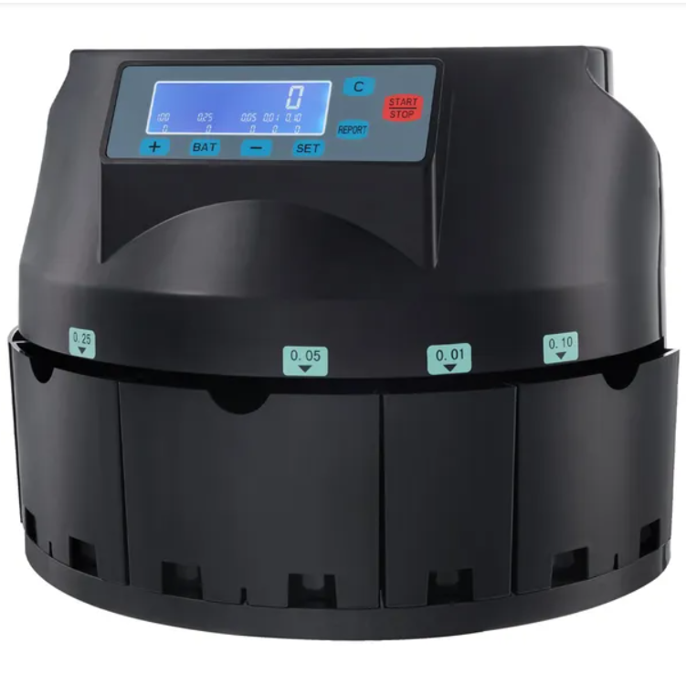 VEVOR USD Coin Sorter Coin Counter Wrapper And Roller 300 Coins Min LCD Display