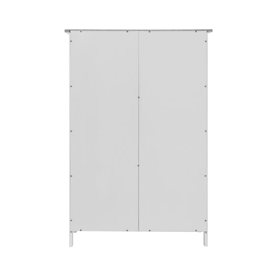 White Bathroom Storage Cabinet, Floor Cabinet With Adjustable Shelf And Drawers