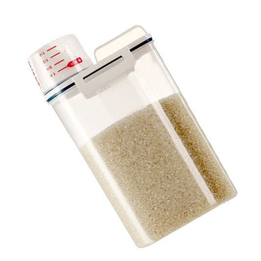 Rice Airtight Storage Container With Clear Scale Double Sealed Rice Containers For Cereal Flour Rice