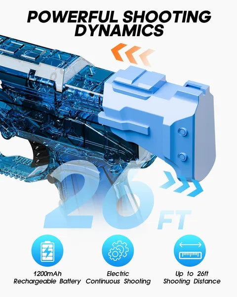 2025 Upgraded Electric Water Gun, With C Charging Function, Transparent Automatic Water Spray Gun, Powerful Power, IP67 Waterproof, Range Up To 26 Feet, Suitable For Children And Adults