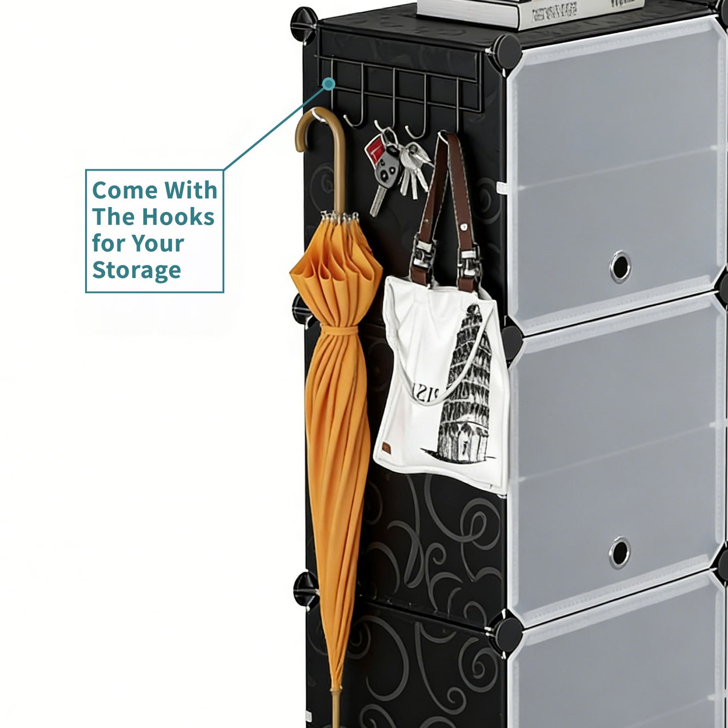 Shoe Rack Storage Cabinet, 8-layer Shoe Storage Cabinet With Door, Stackable And Detachable Shoe Storage Cabinet