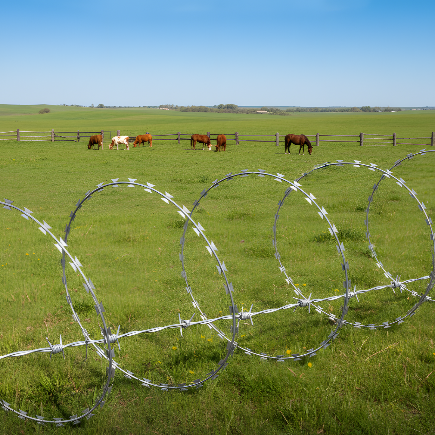 Barbed Wire Fence, 325-foot Barbed Wire Fence, 1 Roll Of Barbed Wire Fence, Barbed Wire, Galvanized Barbed Wire Fence, Barbed Wire Roll For Garden