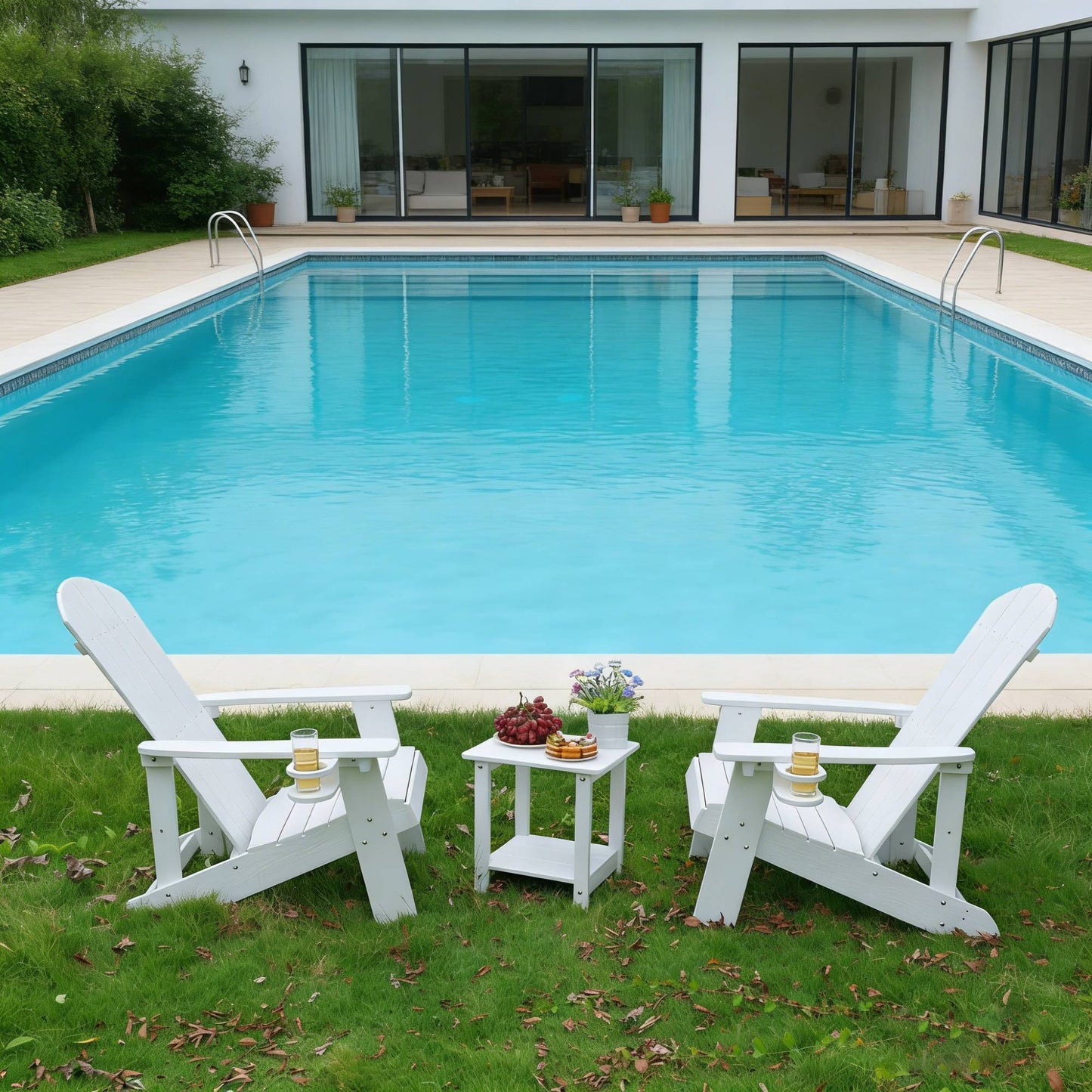 2-Piece All-Season Outdoor Lounge Chairs Perfect For Patio Chats & Garden Leisure Gatherings