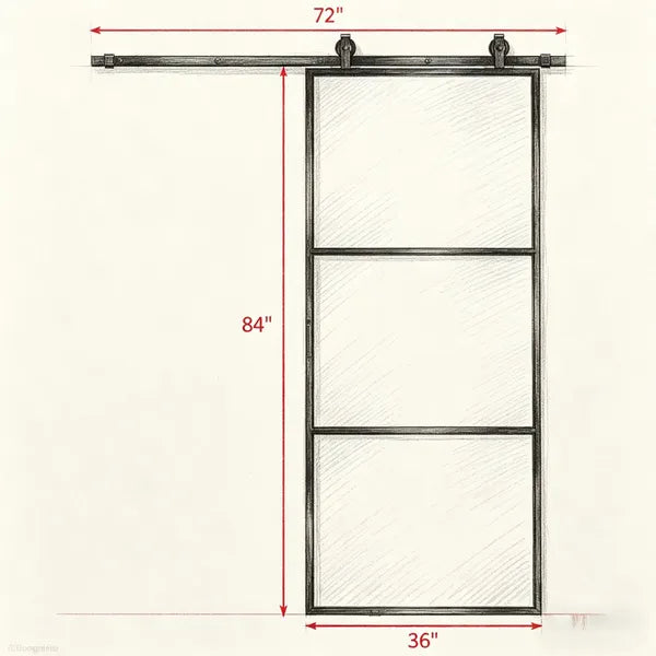 Sliding Door With Hardware Kit