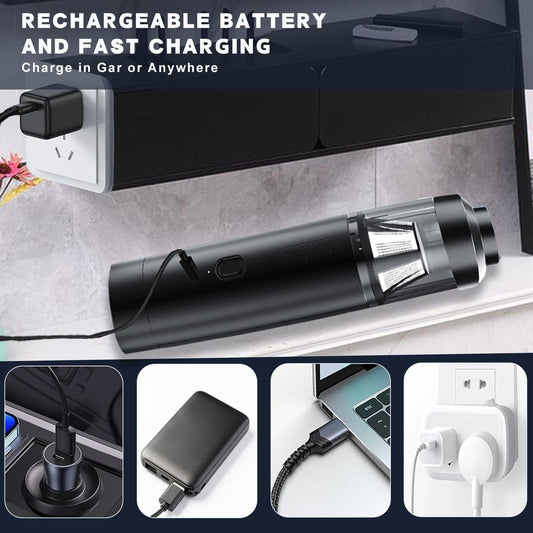 Brushless Car Vacuum Cleaner, 15000Pa, Cordless, 2 Speeds, Type-C Fast Charging, Handheld Car Home Portable Handheld Vacuum Cleaner