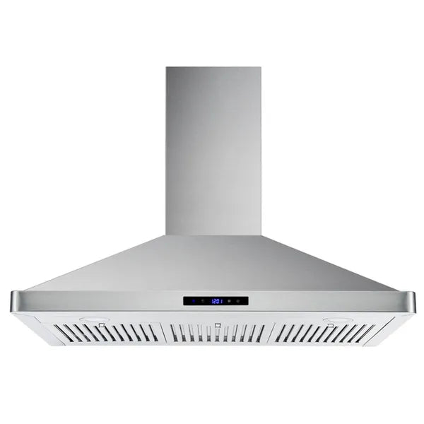 30/36 Inch Range Hood 700CFM Wall Mount Stainless Steel Touch Control 3-speed Stove Vent