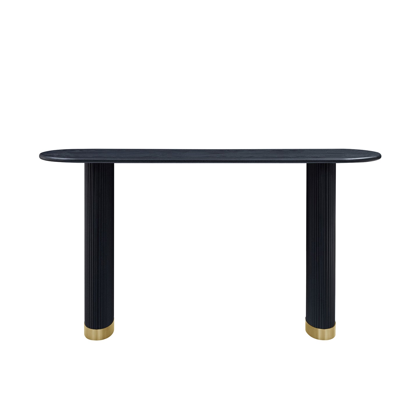 Length 59.1 Inch Entryway Table For Living Room,Narrow Console Table With Unique Stainless Steel Legs Design, Modern Design MDF Sofa Table Entrance Table For Hallway, Entrance,Apartment,Black