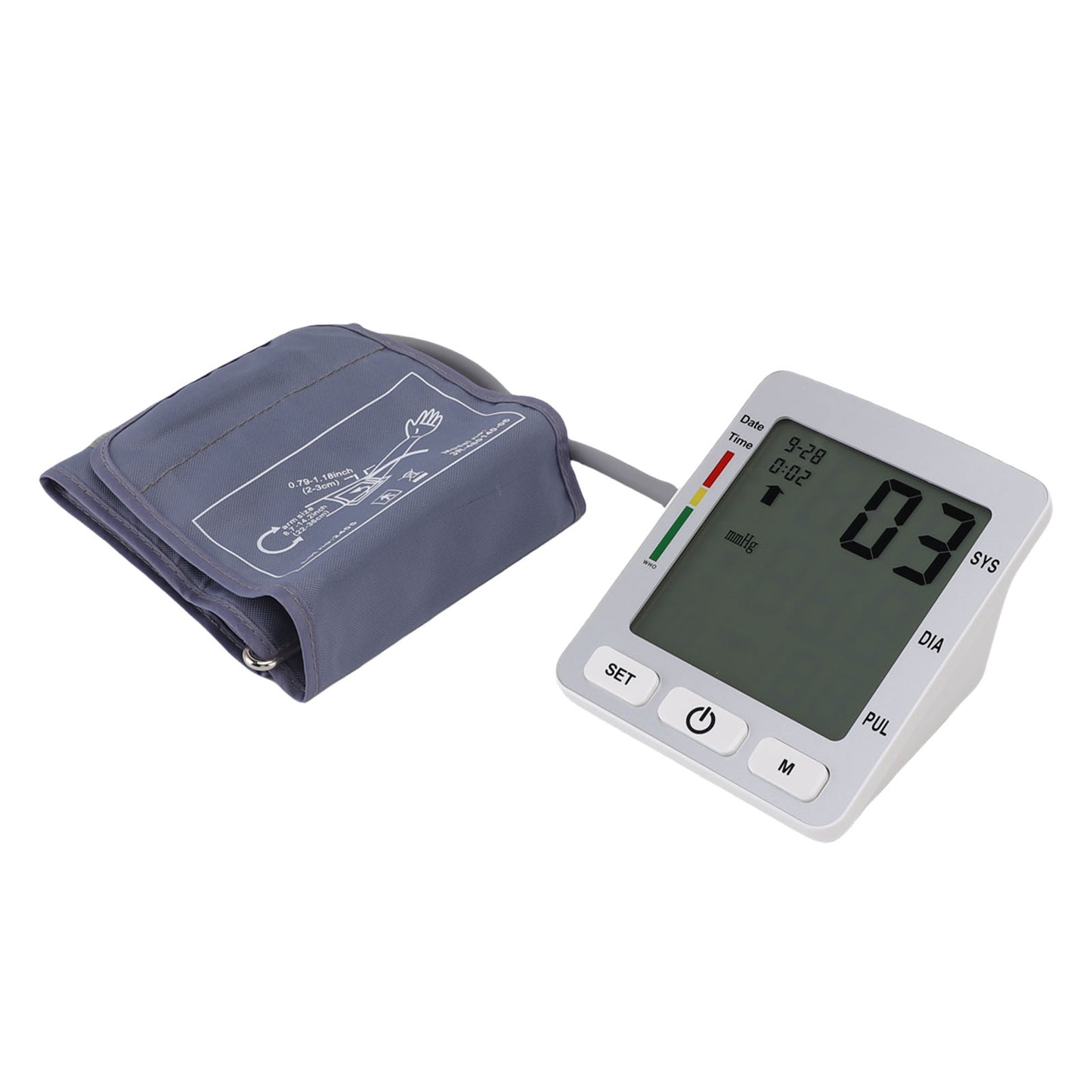 Arm BP Monitor With 8.66 - 14.17in Cuff 4.2in LCD Display 120 Reading Memory Pulse Rate Monitoring Home Digital BP Machine