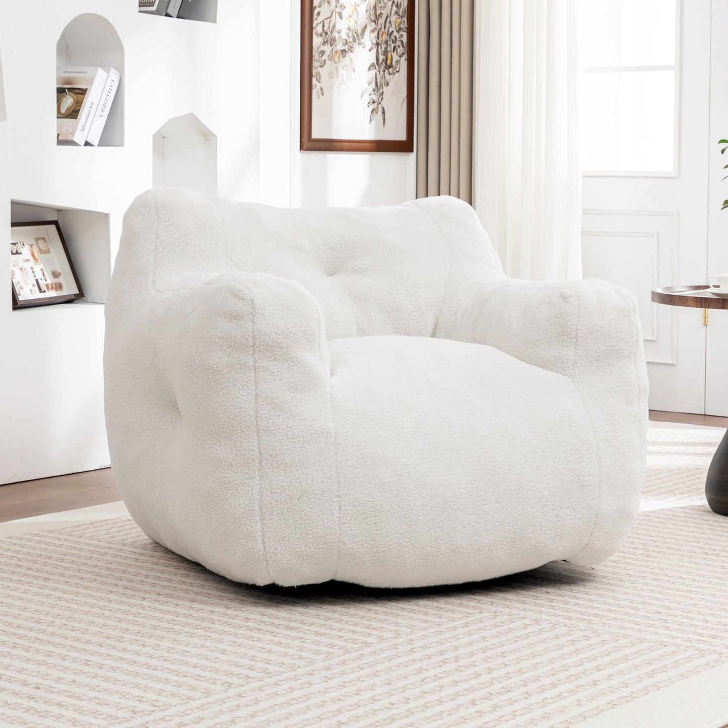 Bean Bag Chair, Bean Bag Sofa Chair With Armrests Stuffed High-Density Foam, Lazy Sofa Comfy Chairs BeanBag Chair For Adults In Living Room,Bedroom Reading