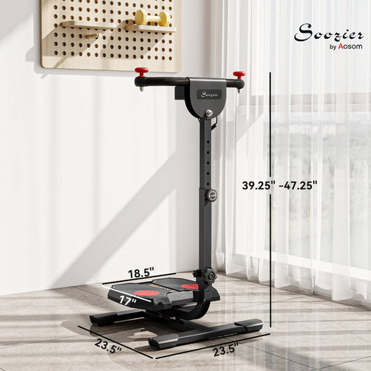Foldable Ab Twister Board For Waist Trimming With LCD Display, Ab Workout Equipment For Women And Men, Red