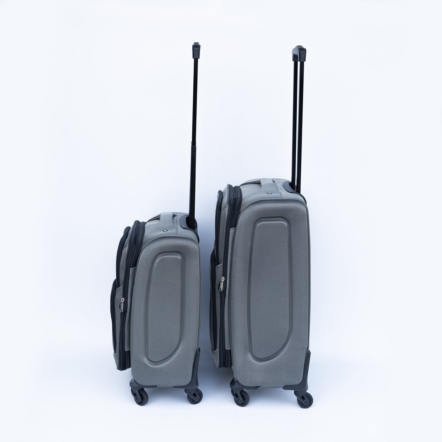 20 24  Travel Case Two-piece Suitcase Set Oxford Trolley Case Without Password Lock Universal Wheel   Oxford Cloth Backpack  GRAY
