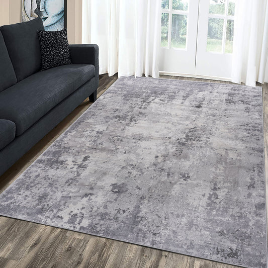 MARFI  6X9 Light Grey  Abstract Area Rug