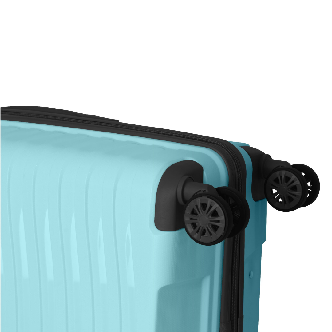 3-Piece Luggage Sets 20, 24, 28, Suitcase With Wheels, Hardside Suitcase With Four Spinner Wheels And Scratch-Resistant Surface, SkyBlue