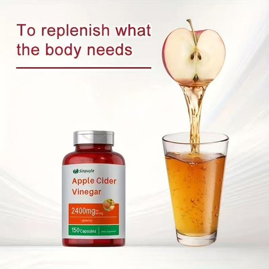 Apple Cider Vinegar Capsules 2400mg - 150 Capsules, Gluten-Free, Digestion & Weight Management Support