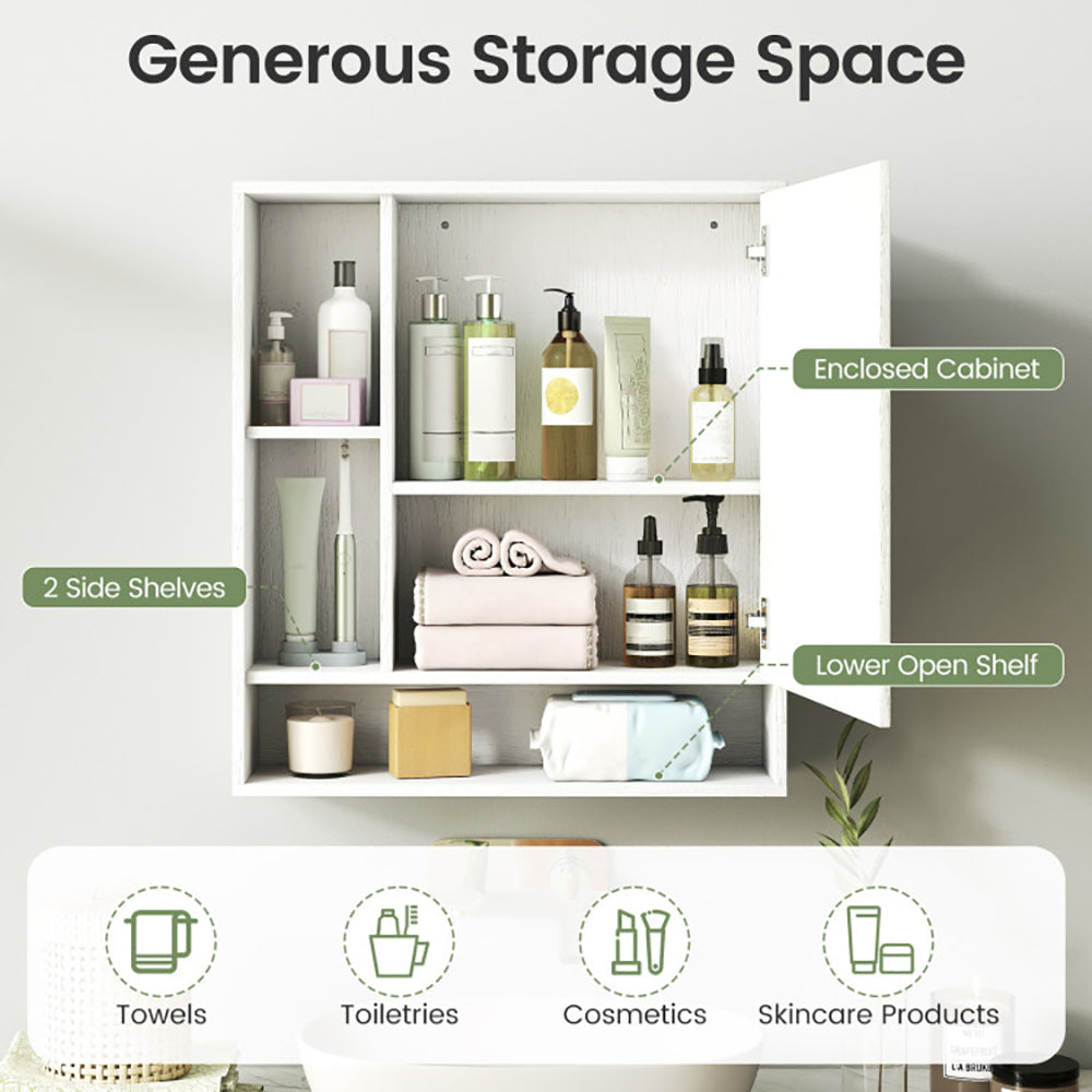 Wall Mounted  Bathroom Cabinet With Mirror Single Door  For The Bathroom, Living Room Or Entryway