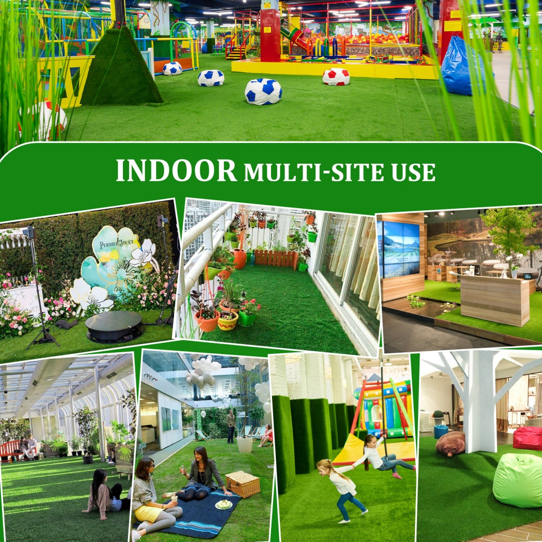 3FTX10FT Outdoor Artificial Grass Runner Rug, Thick Realistic Fake Grass Roll Decor Patio Balcony Garden Lawn, Dog Pets Turf Drain Mat, 1.38 Pile Height
